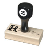 Monogram Rubber retour adres stempel (Stempel)