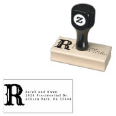 Monogram Rubber retour adres stempel (Gestempeld)
