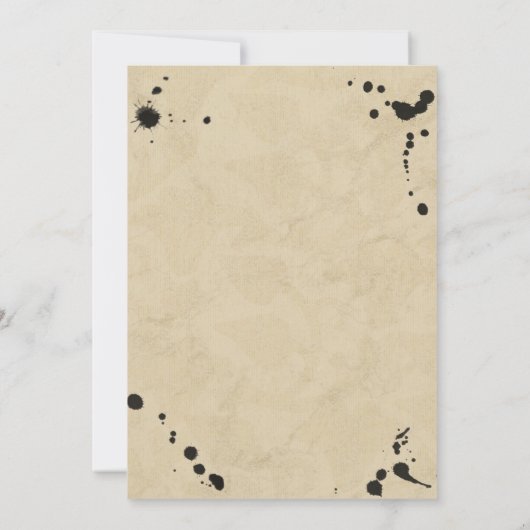 monogram rust- en inkt Vrijgezellenfeest Kaart (Achterkant)