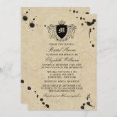 monogram rust- en inkt Vrijgezellenfeest Kaart (Voorkant / Achterkant)