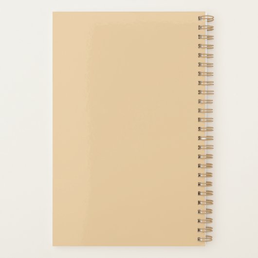 Monogram Rustic Bouquet Red Poppies beige Planner (Achterkant)