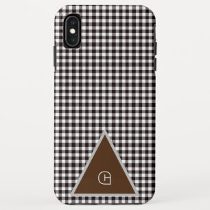 Monogram Rustic Chic Schotlandse ruit iPhone XS Max Hoesje