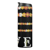 Monogram Rustic Daisy Floral Love Thermosbeker (Geroteerd rechts)