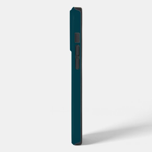 Monogram Rustic Turquoise Blue iPhone 14 Pro Coque (Verso / Gauche)