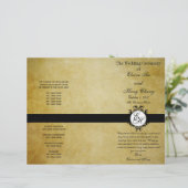 monogram Rustic Wedding Program (Staand voorkant)