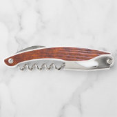 Monogram  Rustic Wood Grain Rich Brown Kurkentrekker (Achterkant)