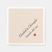 Monogram Rustieke Aarde Trouwdatum Party Cocktail Servet (Voorkant)