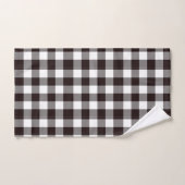 Monogram rustieke chique plaid bad handdoek (Handdoek)