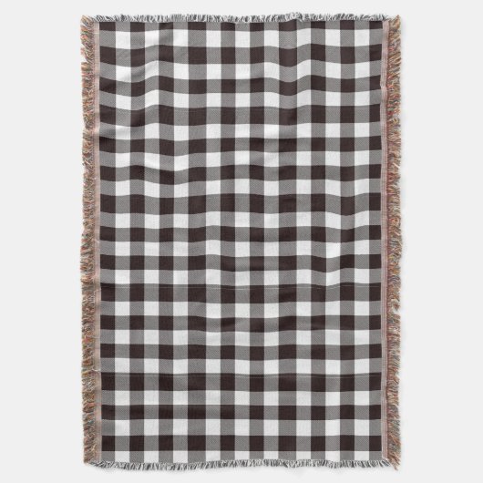 Monogram rustieke chique plaid deken (Voorkant Verticaal)
