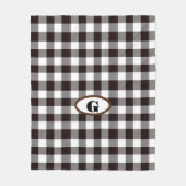 Monogram rustieke chique plaid fleece deken (Voorkant)