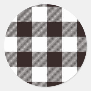 Monogram rustieke chique plakken rond ronde sticker