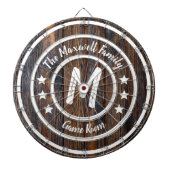 Monogram Rustieke Schuur Hout Dartbord (Voorkant)