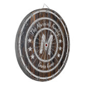 Monogram Rustieke Schuur Hout Dartbord (Voorkant Links)