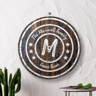 Monogram Rustieke Schuur Hout Dartbord