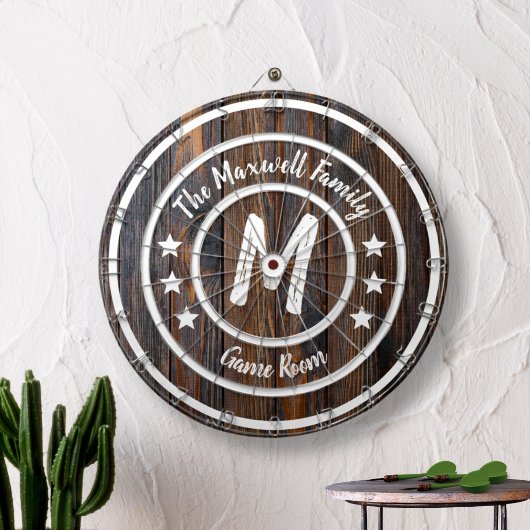 Monogram Rustieke Schuur Hout Dartbord