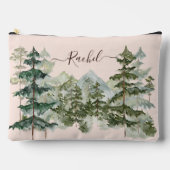 Monogram Rustieke Waterverf Bos en berg Etui (Voorkant)