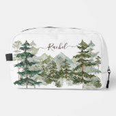 Monogram Rustieke Waterverf Bos en berg Toilettasje (Voorkant)