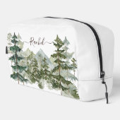 Monogram Rustieke Waterverf Bos en berg Toilettasje (Rechterhoek)