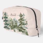 Monogram Rustieke Waterverf Bos en berg Toilettasje (Rechterhoek)