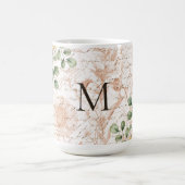 Monogram  rustieke zonnebloem decoupage koffiemok (Center)