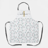 Monogram Rustige Kerstmis met rood Schort (Voorkant)