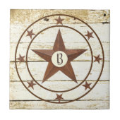 Monogram Rustige tegel van keramische sterren Tegeltje (Voorkant)