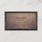 monogram Rusty Metal Framed Visitekaartje (Achterkant)