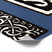  Monogram S Art Nieuwe Letter Poster (Hoek)