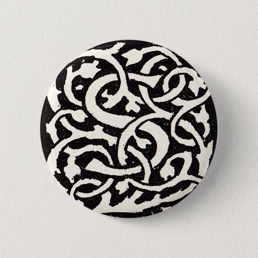  Monogram S Art Nieuwe Letter Ronde Button 5,7 Cm (Voorkant)