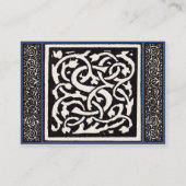  Monogram S Art Nieuwe Letter Visitekaartje (Achterkant)