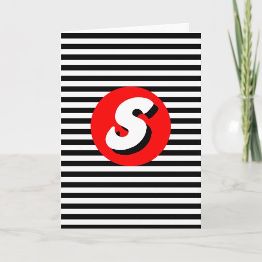 Monogram S. Notitiekaartje (Voorkant)