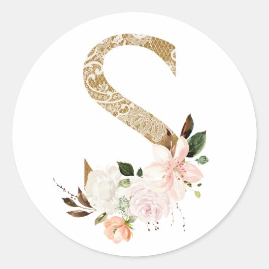 MONOGRAM S RONDE STICKER (Voorkant)