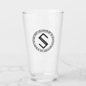 Monogram S - Viking stijl - pint glas (Voorkant)