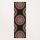 Monogram Safari Zonsondergang Boheemse Polka Dot M Yogamat (Achterkant)