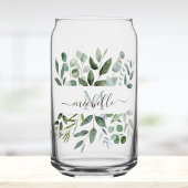 Monogram Sage Green Eucalyptus Greenery Leaves  