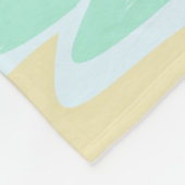 Monogram Sailboot Coastal Tropical Fleece Blanket Deken (Hoek)