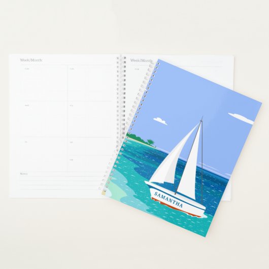 Monogram Sailboot Ocean Seaview 8.5x11 Planner (Display)