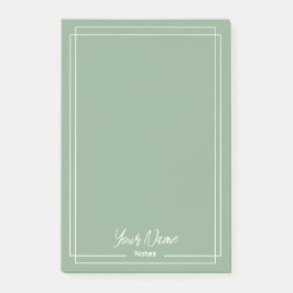 Monogram salie groen met witte randen post-it® notes