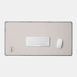 Monogram, salon, minimalistisch beige-grijs bureaumat