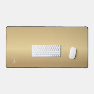 Monogram, salon, minimalistisch goud (imiteren) bureaumat