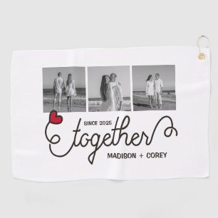 Monogram Samen Typografie Kunstinstagram Foto's Golfhanddoek