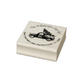 Monogram Santa Rode Vrachtwagen Terugkeeradres Ker Rubberstempel (Stempel)