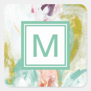 Monogram Scattershot II Vierkante Sticker