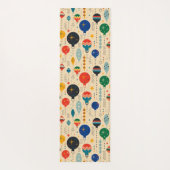 Monogram schattig contrast navy en beige Ornamente Yogamat (Achterkant)