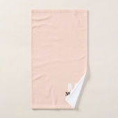 Monogram Schattige Blush Pink Bold Modern Stijlvol Bad Handdoek (Handdoek)