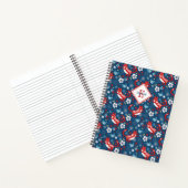 Monogram Schattige Kitty Cat Pattern Notitieboek (Binnen)