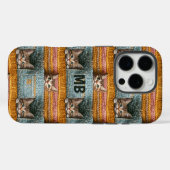 Monogram Schattigee Katten Gebreid Girly Gepersona Case-Mate iPhone Case (Achterkant (horizontaal))