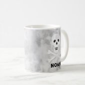 Monogram schedel en kruisbeenderen Halloween Mok (Voorkant rechts)
