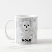 Monogram schedel en kruisbeenderen Halloween Mok (Links)