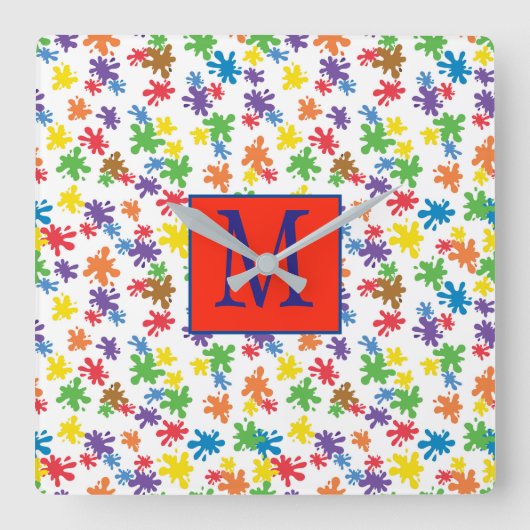 Monogram schilderplaatje vierkante klok (Voorkant)